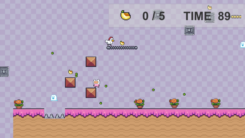 PinkManAdventuer7のゲーム画面