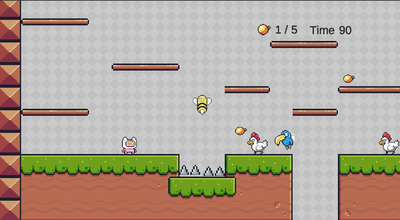 PinkMan Adventureのゲーム画面