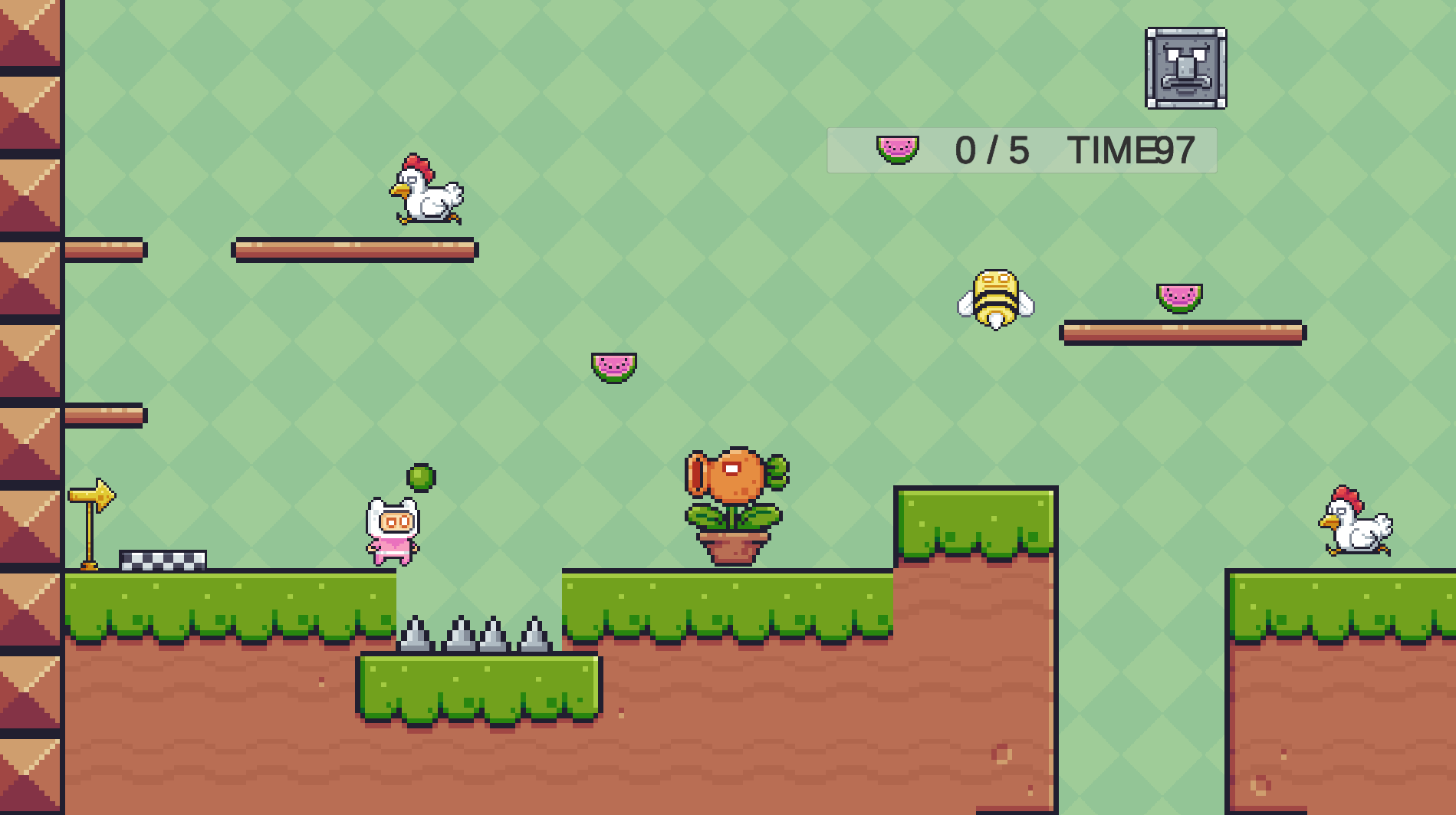 Pink man Adventureのゲーム画面